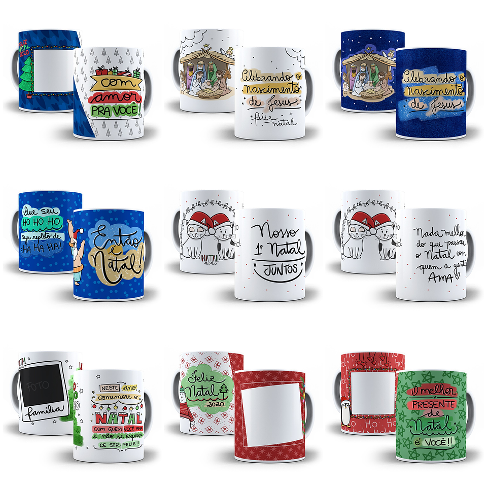 140 Artes para Caneca Natal Papai Noel Frases Arquivo em Jpg 2