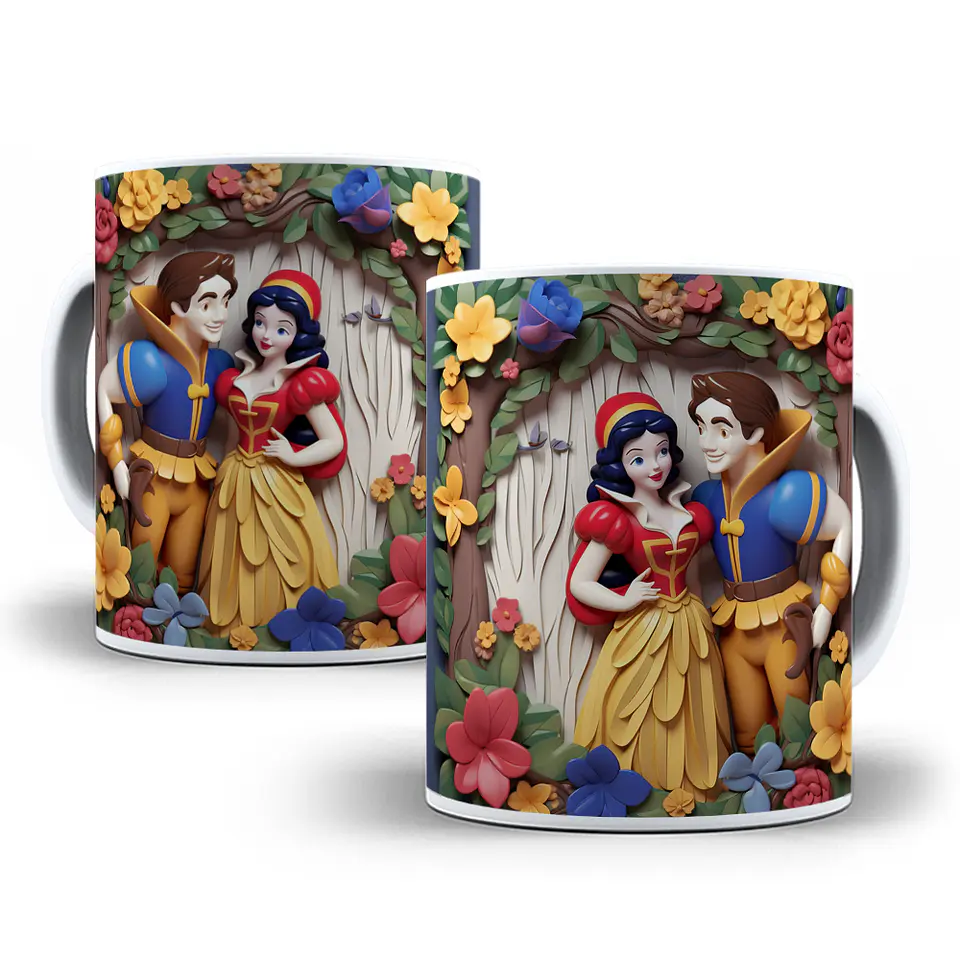 30 Artes para Caneca Princesas da Disney 3d em Jpg 4