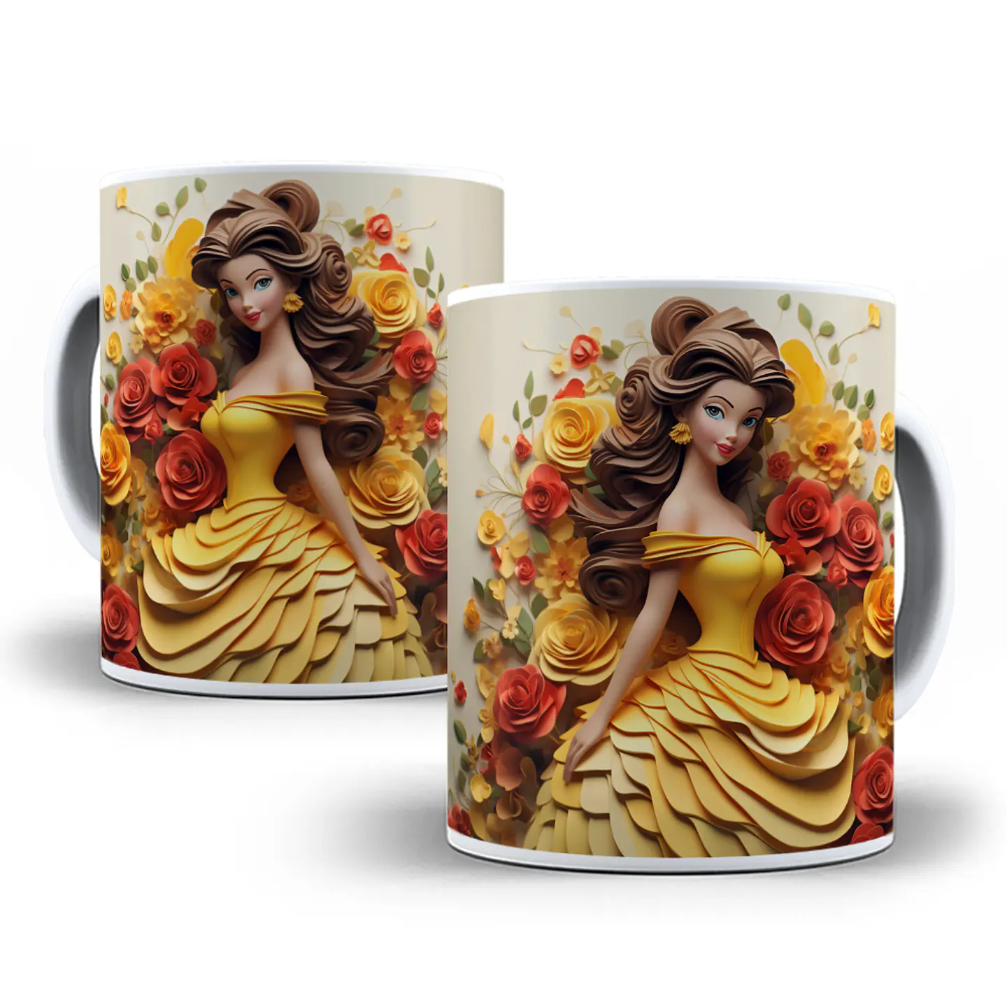 30 Artes para Caneca Princesas da Disney 3d em Jpg 6