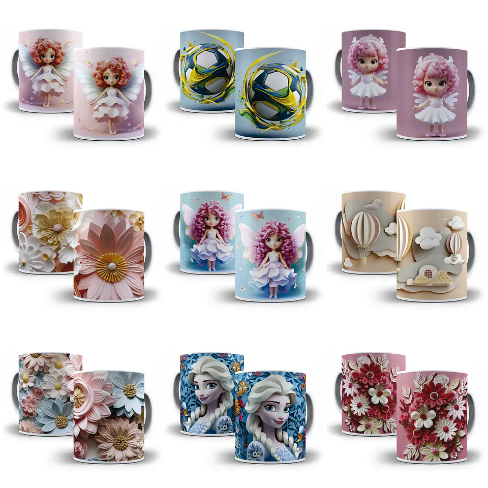 73 Artes para Caneca Diversas 3D Arquivo em Jpg 5