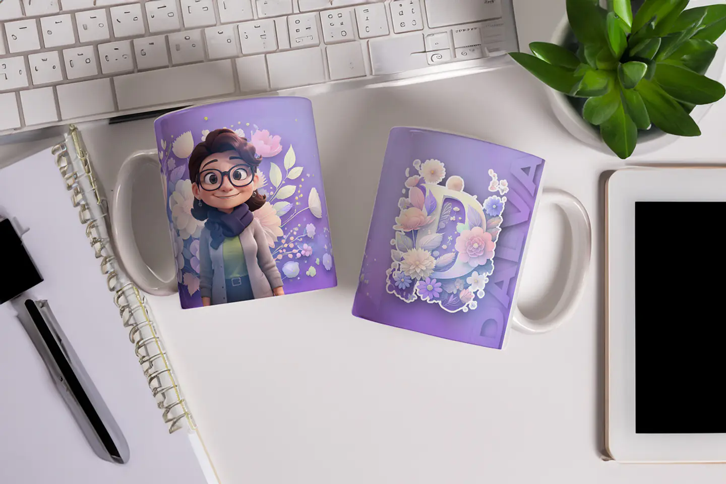 Artes para Caneca Alfabeto com Avatares em CorelDraw 7