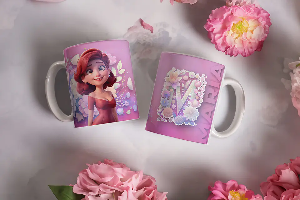 Artes para Caneca Alfabeto com Avatares em CorelDraw 8