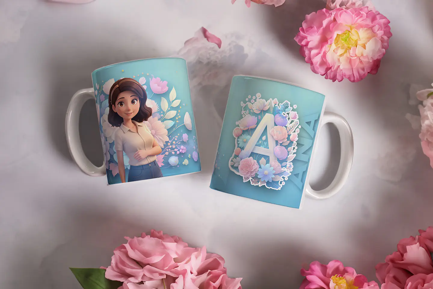 Artes para Caneca Alfabeto com Avatares em CorelDraw 9