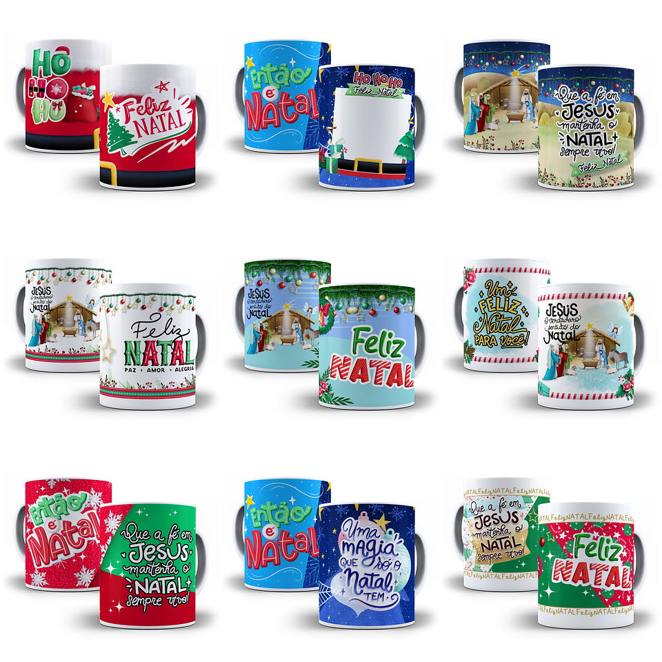 140 Artes para Caneca Natal Papai Noel Frases Arquivo em Jpg 10