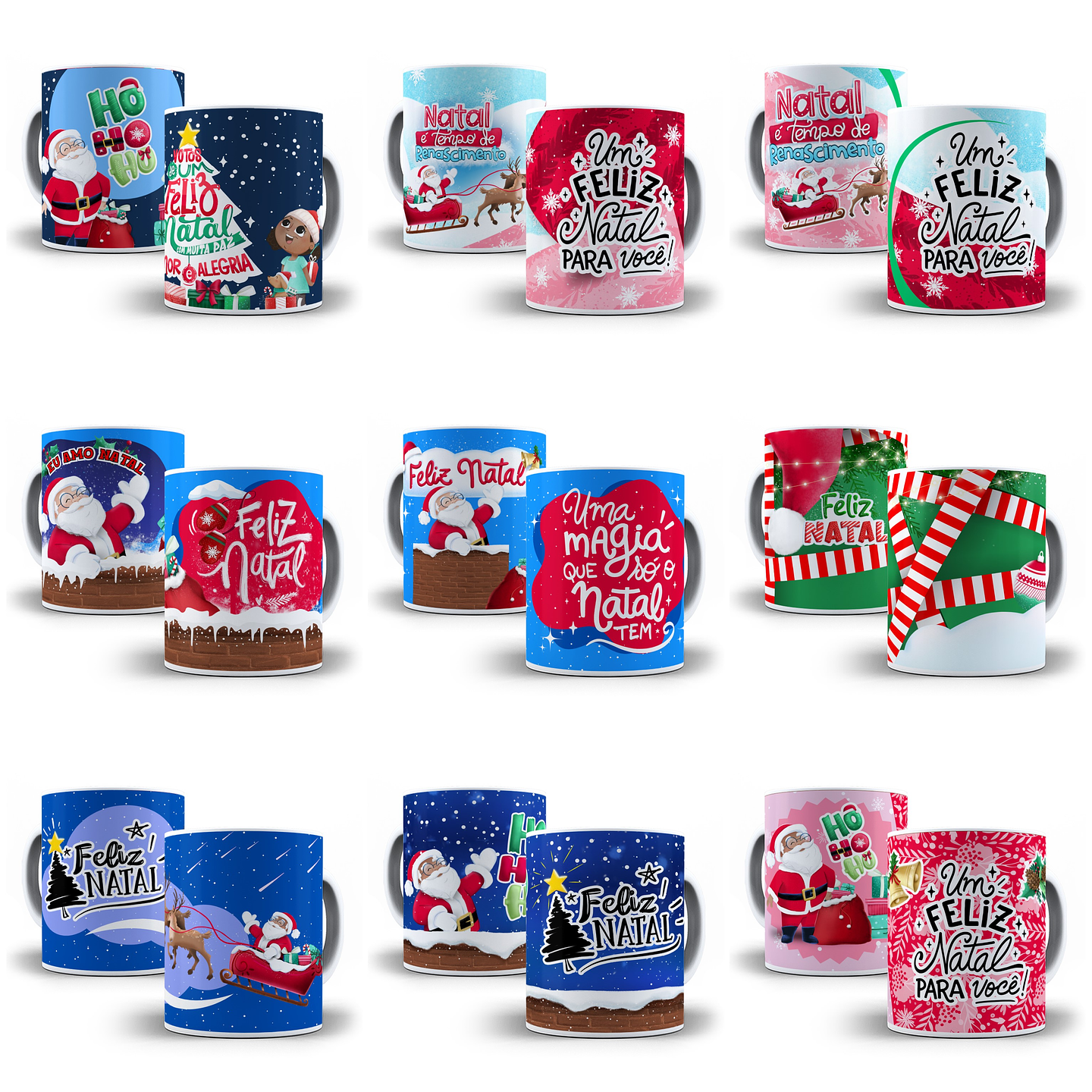 140 Artes para Caneca Natal Papai Noel Frases Arquivo em Jpg 13