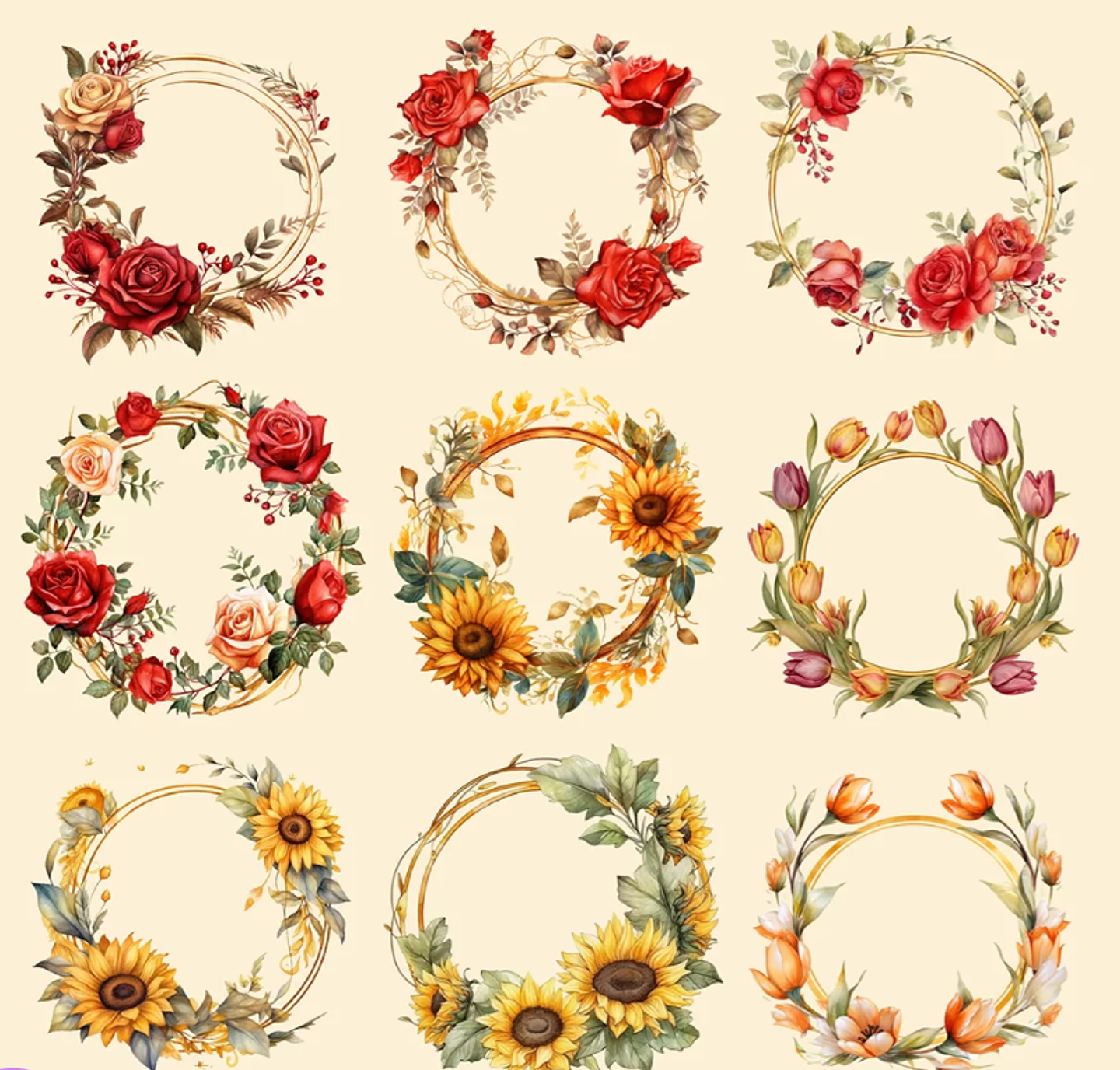 Kit Digital Meninas e Flores 3D Arquivos em Png 7