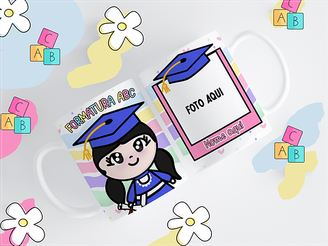 11 Artes para Caneca ABC Formatura Infantil Arquivos em Png