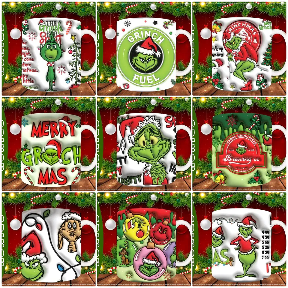 30 Artes para Caneca Natal 3d em Jpg 1