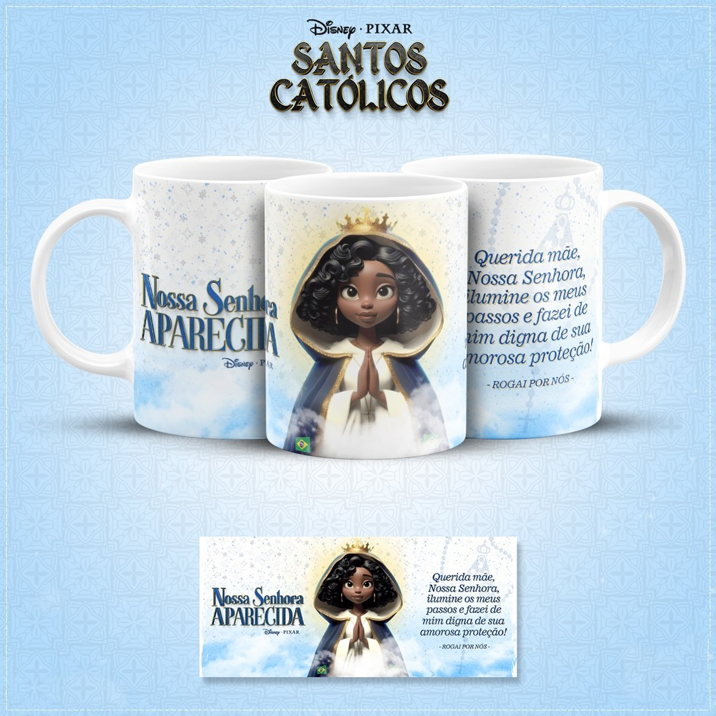 20 Artes para Caneca Santinhos Católicos Pixar em Jpg 4