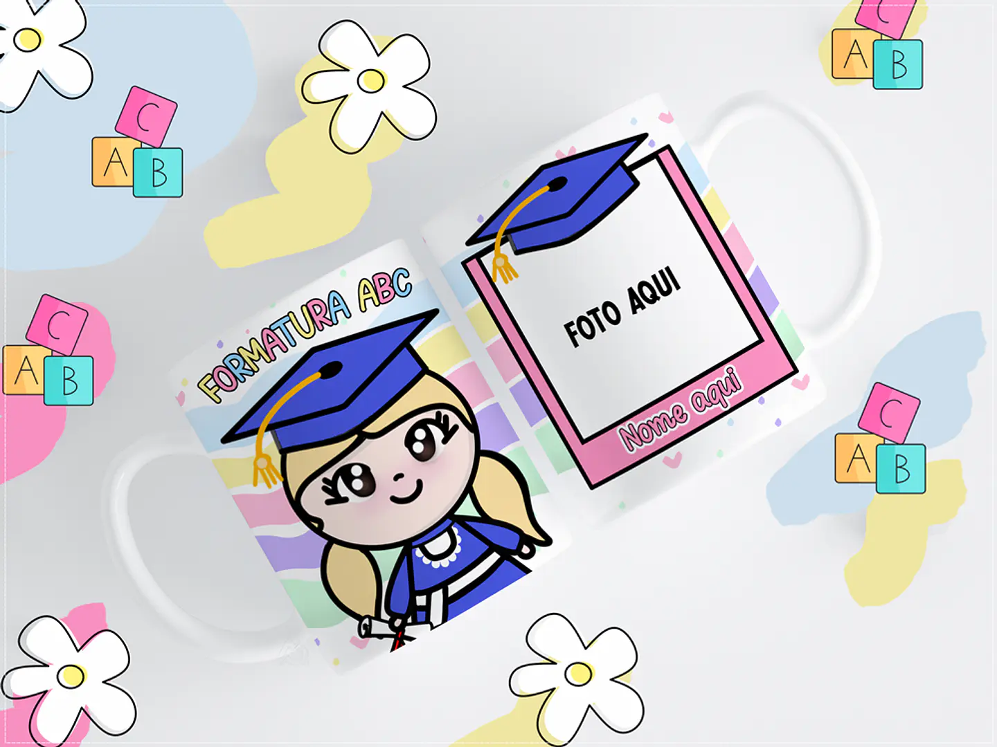 11 Artes para Caneca ABC Formatura Infantil Arquivos em Png 4
