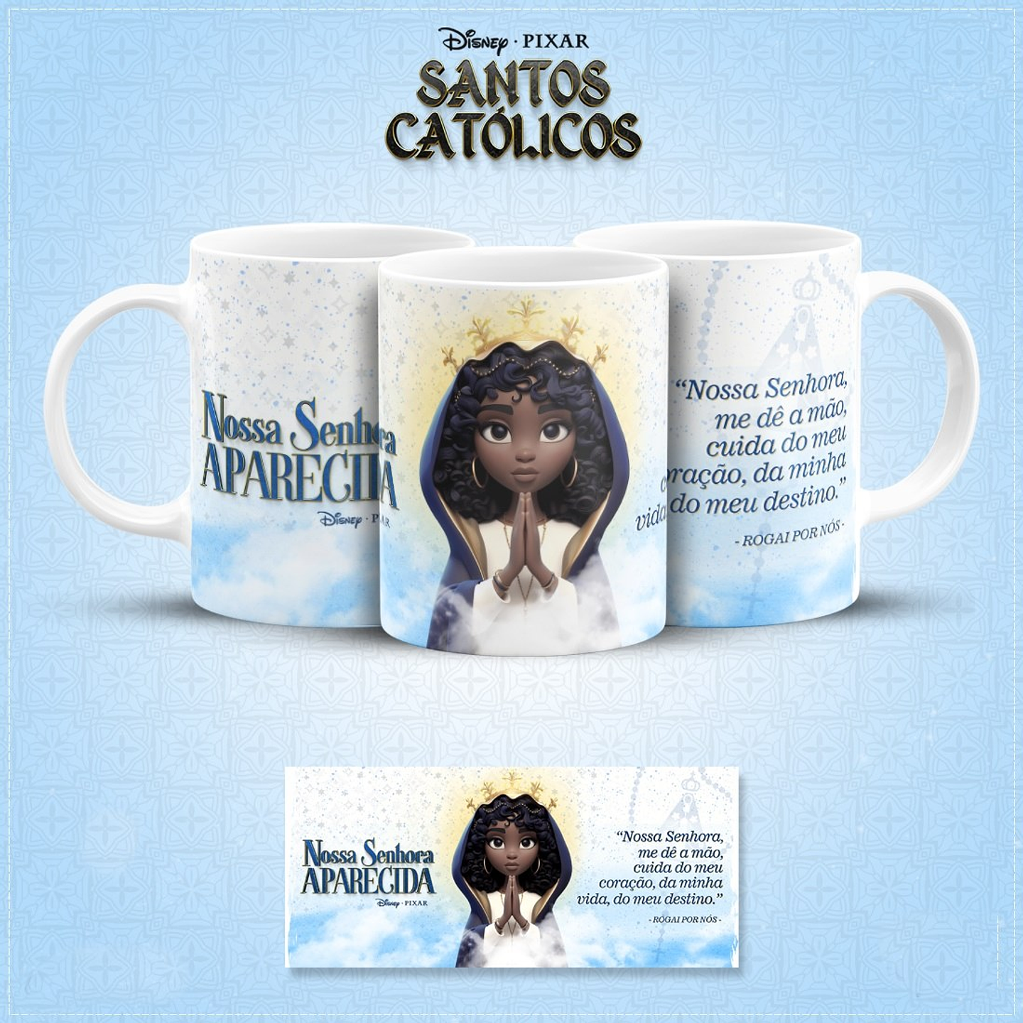 20 Artes para Caneca Santinhos Católicos Pixar em Jpg 5