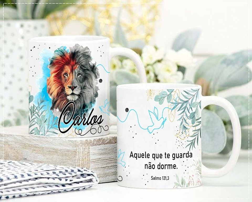 2 Artes Caneca Leão de Judá Arquivo em CorelDraw 1