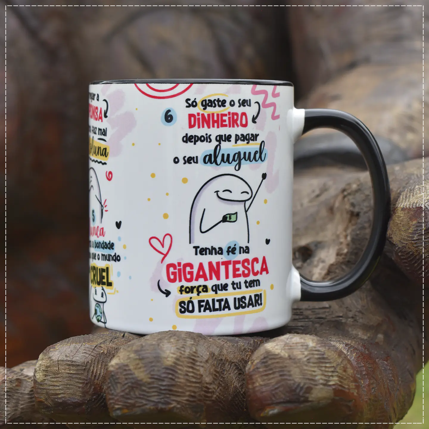 Arte Caneca Flork Lembretes para uma Vida mais Feliz Arquivo em Jpg 2