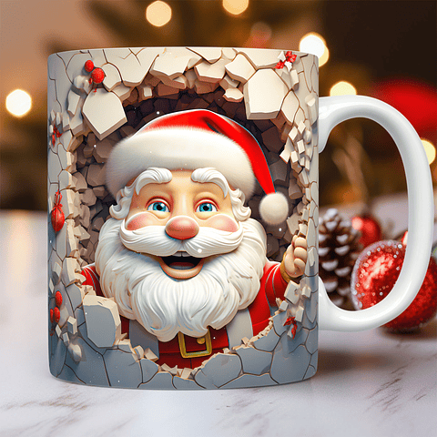 40 Artes para Caneca Natal 3d Arquivos Png