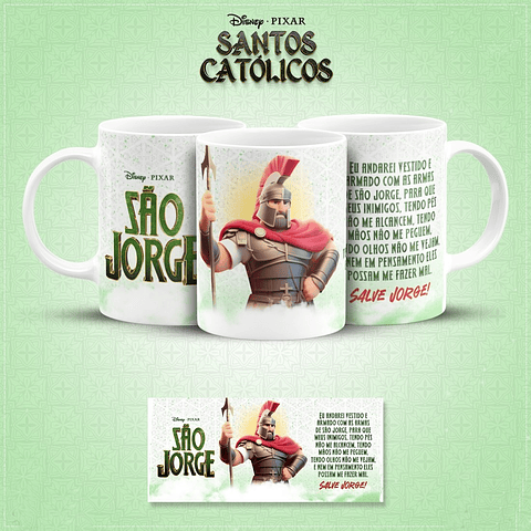 20 Artes para Caneca Santinhos Católicos Pixar em Jpg