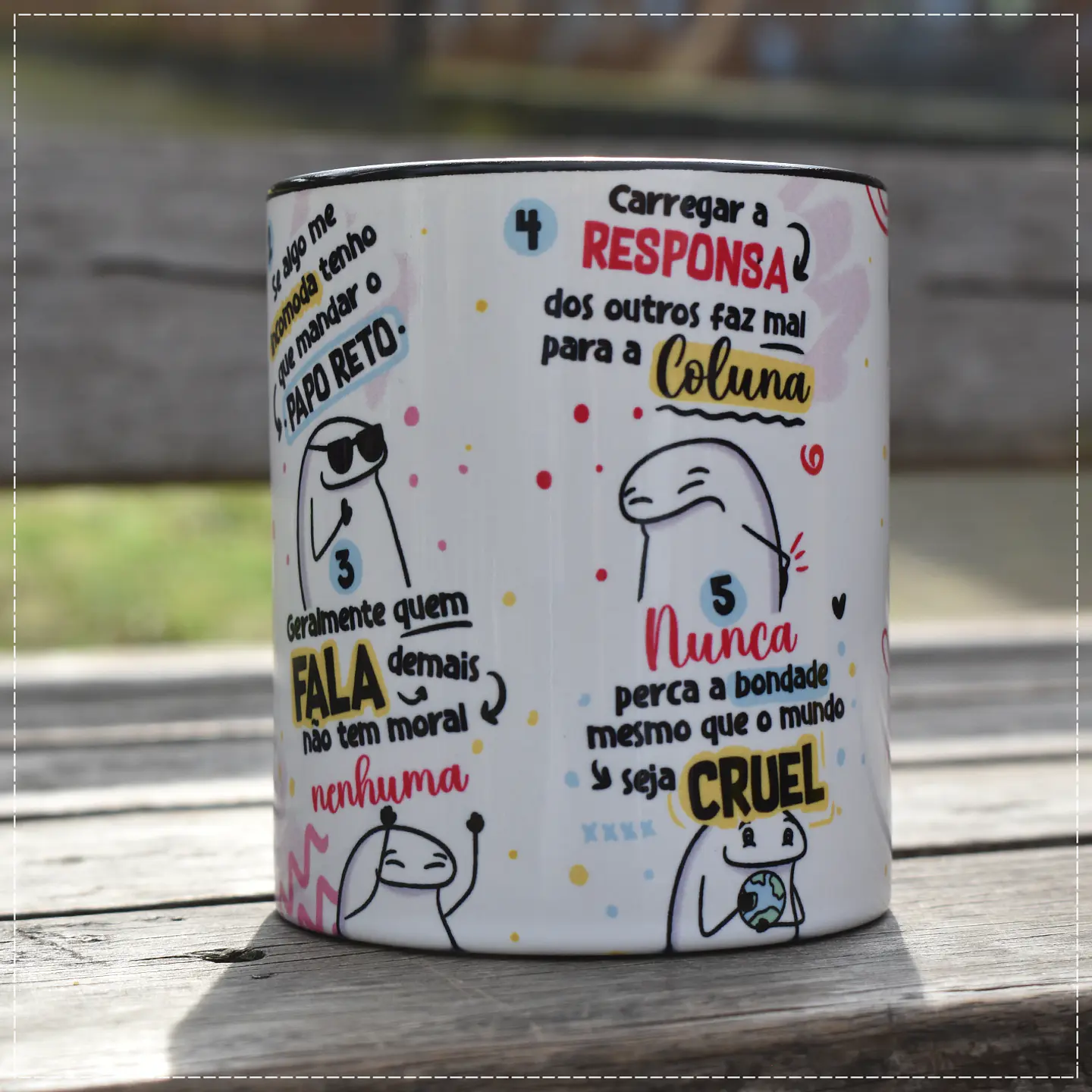 Arte Caneca Flork Lembretes para uma Vida mais Feliz Arquivo em Jpg 3