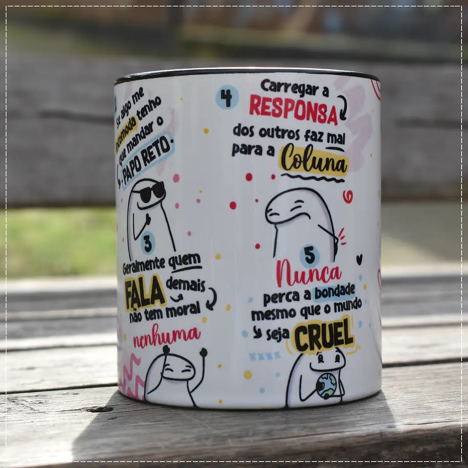 Arte Caneca Flork Lembretes para uma Vida mais Feliz Arquivo em Jpg 3