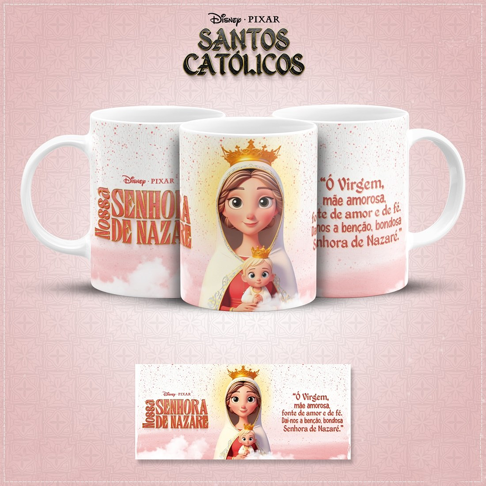 20 Artes para Caneca Santinhos Católicos Pixar em Jpg 10