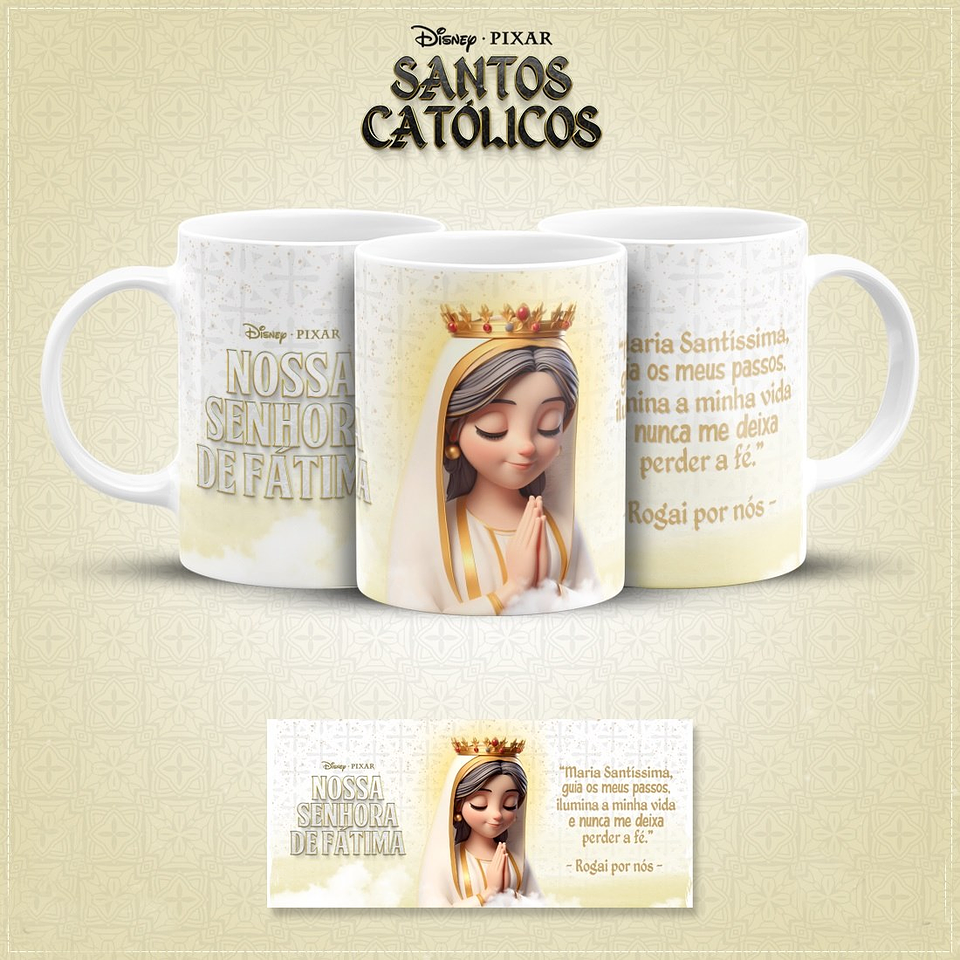 20 Artes para Caneca Santinhos Católicos Pixar em Jpg 13