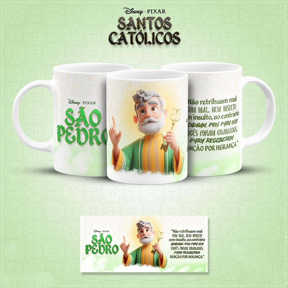 20 Artes para Caneca Santinhos Católicos Pixar em Jpg 18
