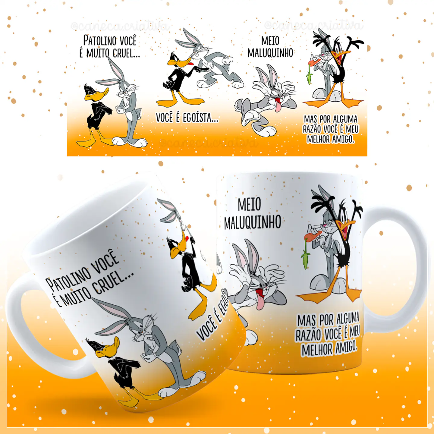 8 Artes para Caneca Patolino Animado Arquivos Jpg  1