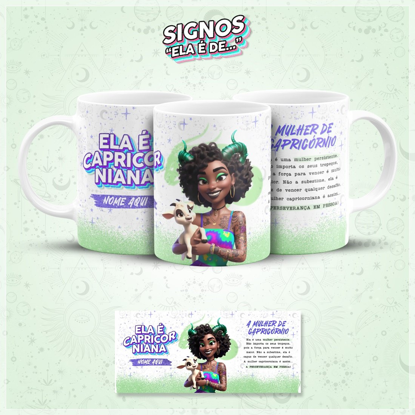 12 Artes para Caneca Signos Pixar Arquivo em Jpg 1