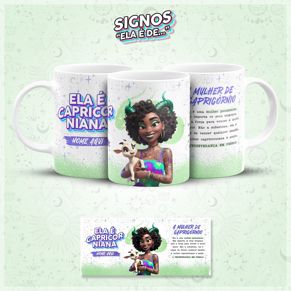 12 Artes para Caneca Signos Pixar Arquivo em Jpg 1