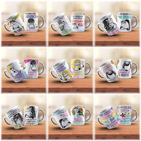 18 Artes para Caneca Flork Sincero Arquivo em Jpg 