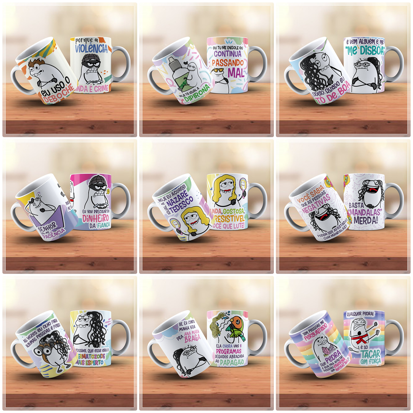 18 Artes para Caneca Flork Sincero Arquivo em Jpg  1