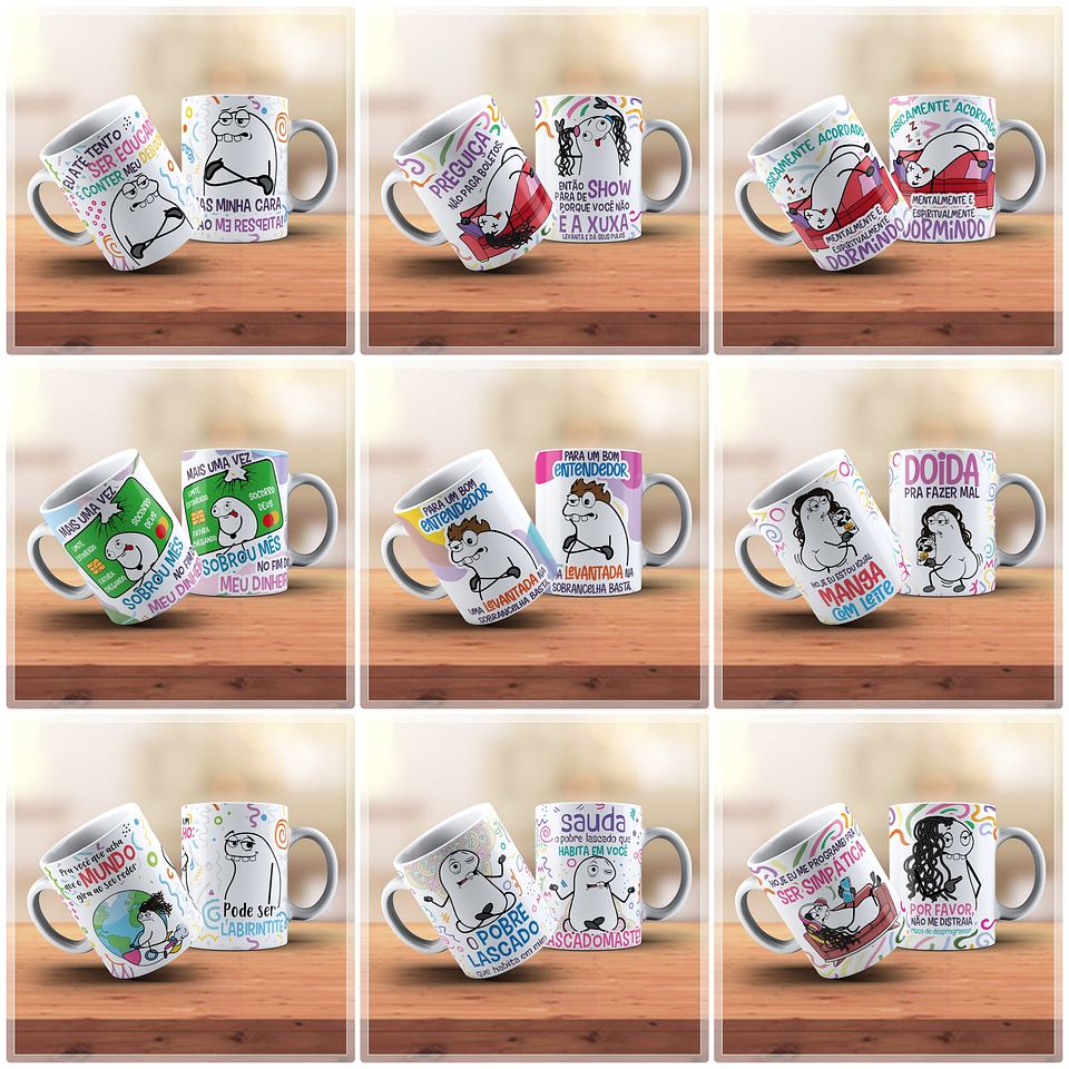 18 Artes para Caneca Flork Sincero Arquivo em Jpg  2