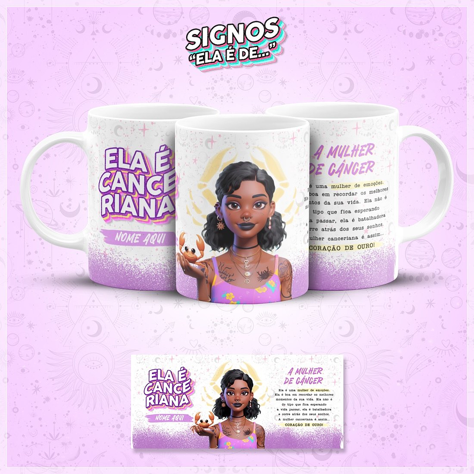 12 Artes para Caneca Signos Pixar Arquivo em Jpg 4