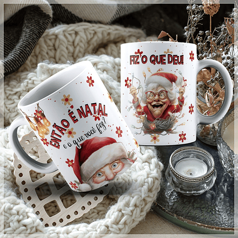 11 Artes para Caneca Natal Arquivos em CorelDraw