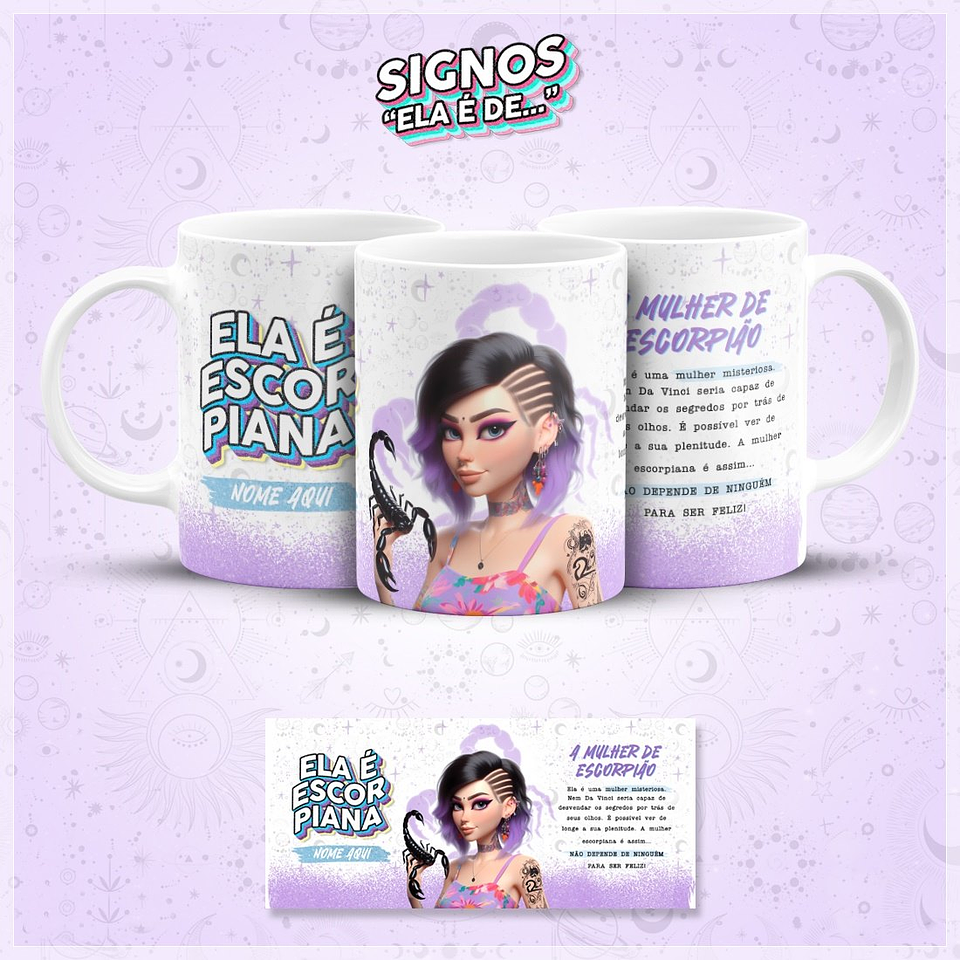 12 Artes para Caneca Signos Pixar Arquivo em Jpg 7