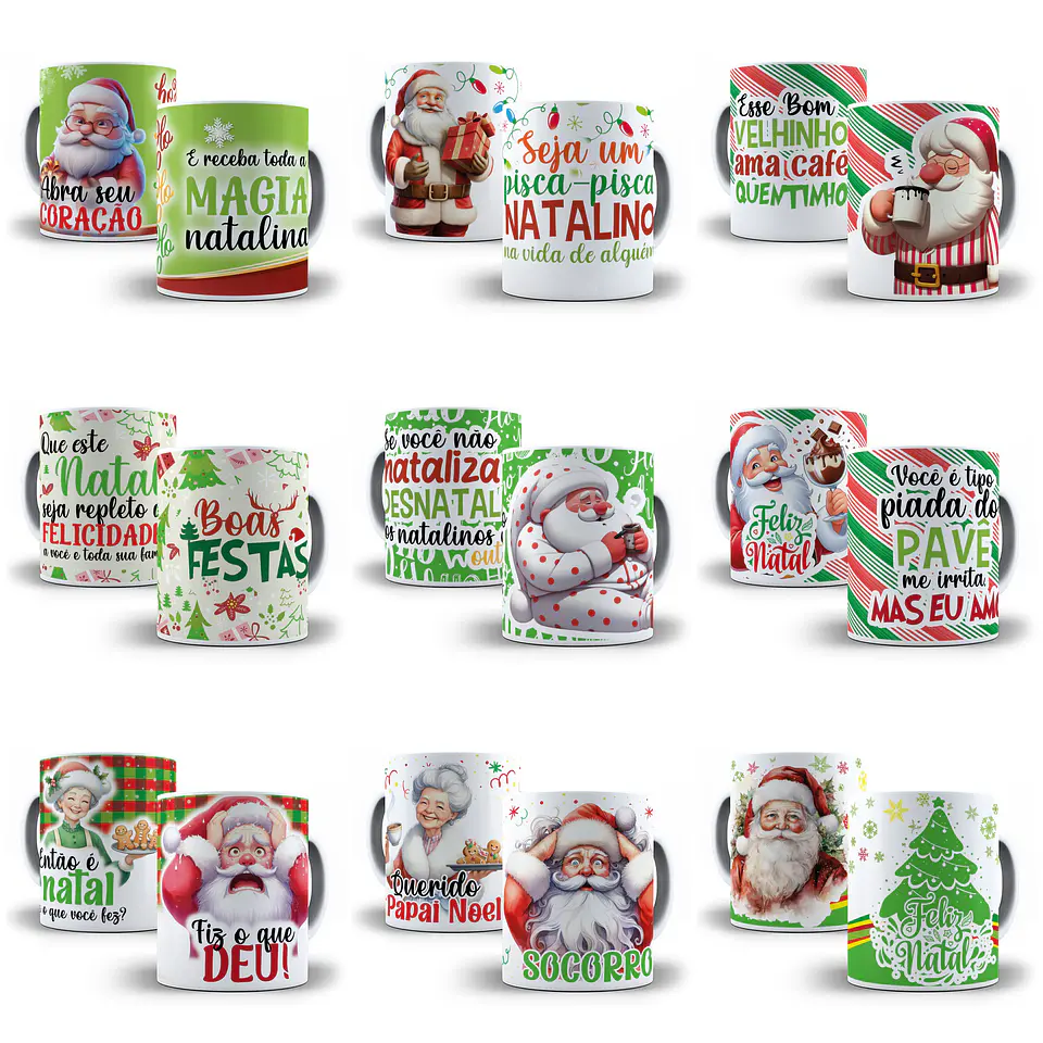 41 Artes para Caneca Natalina Natal Arquivo em Jpg  2