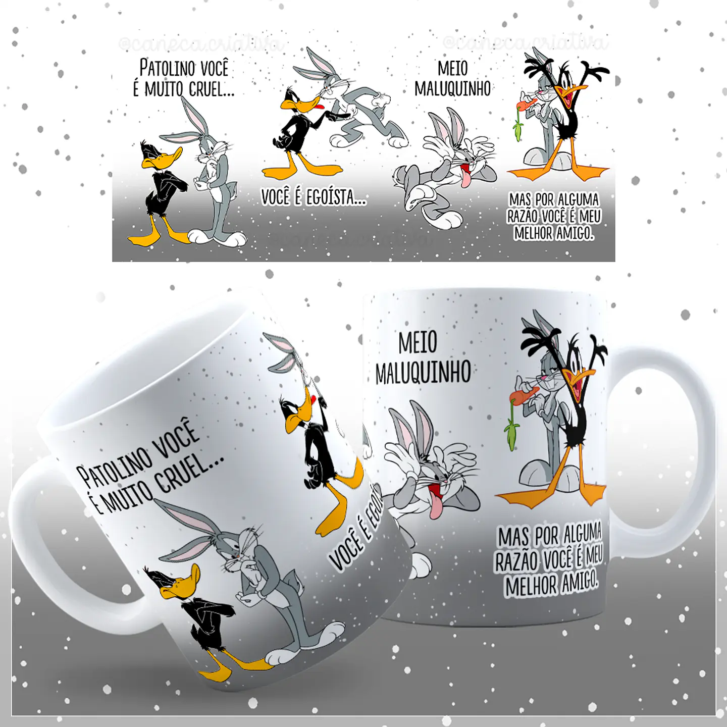 8 Artes para Caneca Patolino Animado Arquivos Jpg  8