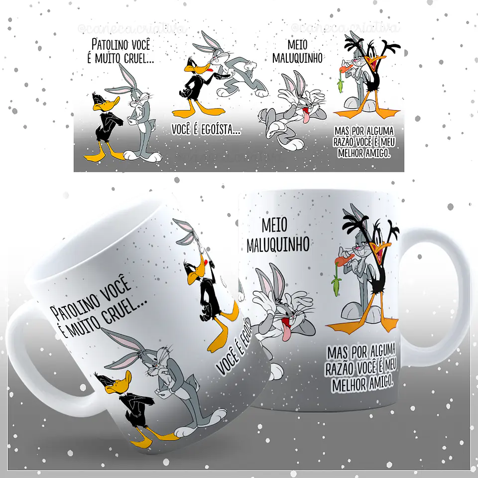 8 Artes para Caneca Patolino Animado Arquivos Jpg  8