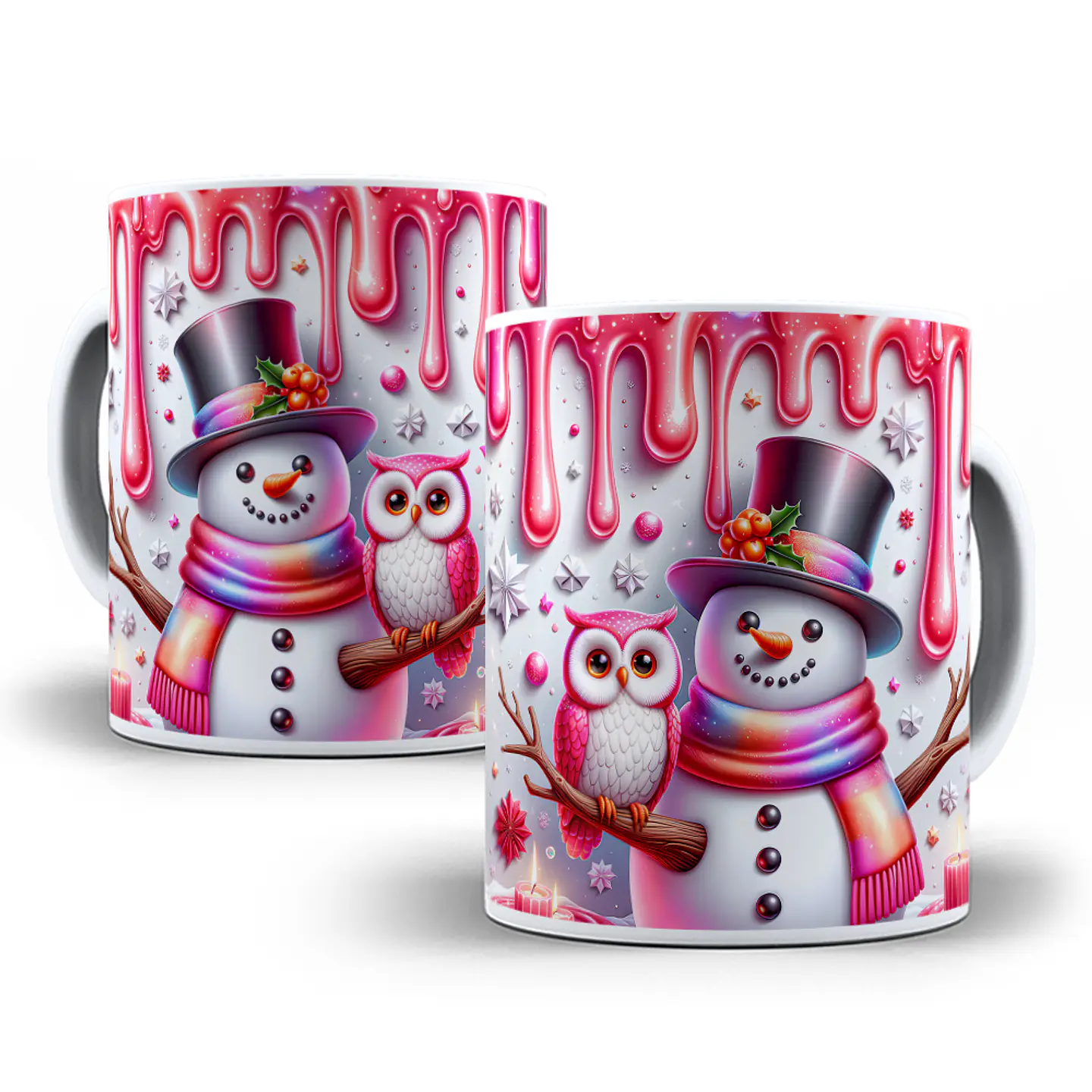 24 Artes para Caneca Natalina 3d Arquivo em Jpg   5