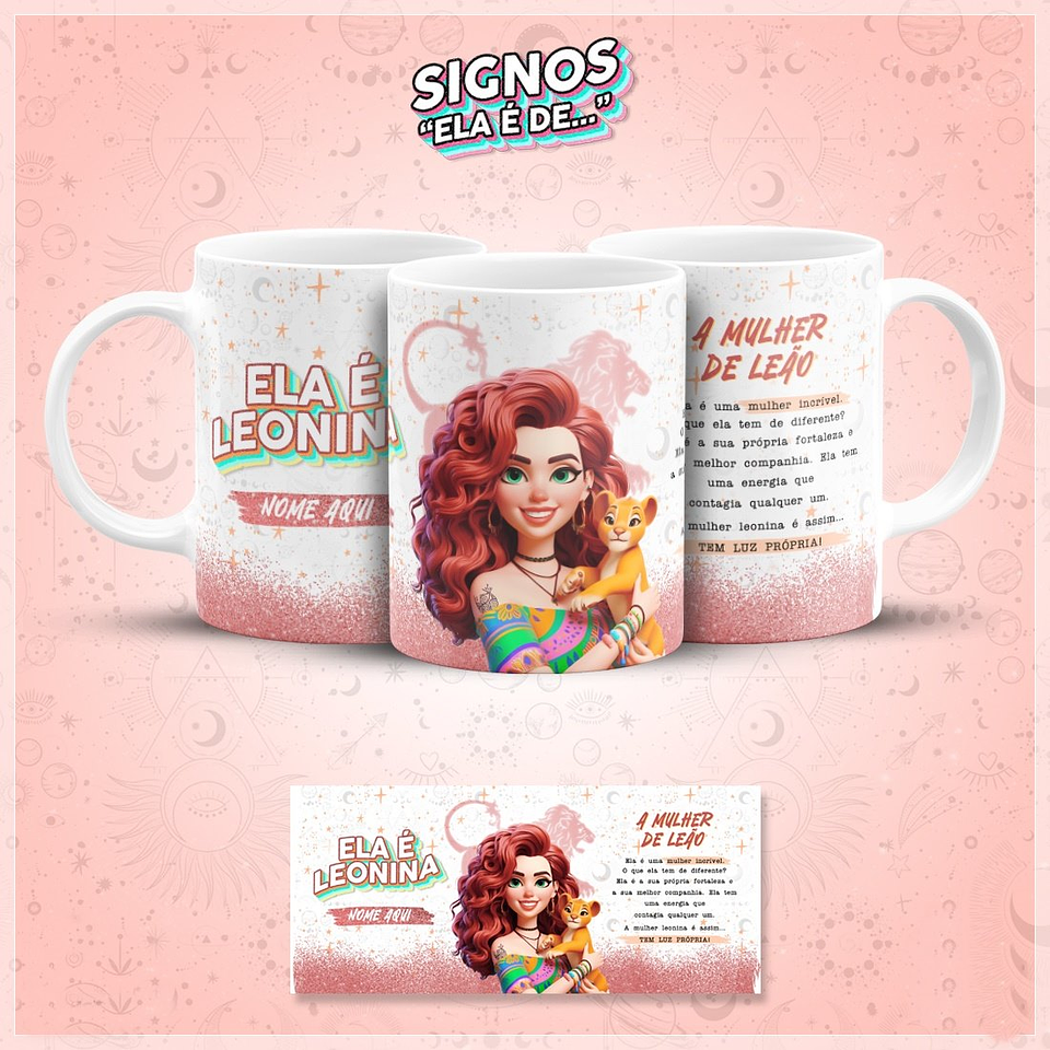 12 Artes para Caneca Signos Pixar Arquivo em Jpg 9