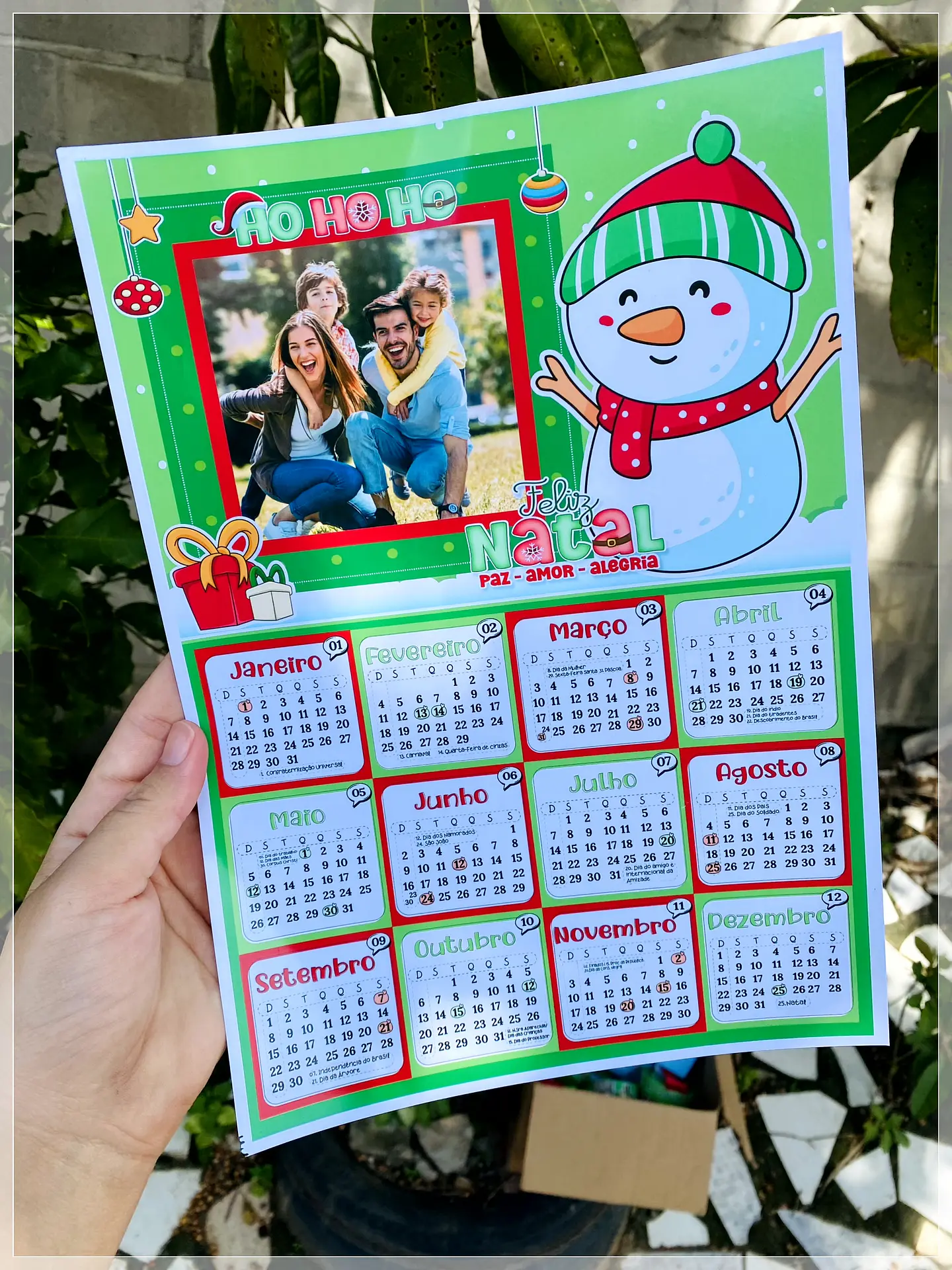 Arquivo Calendário Natal 2024 em Png 2