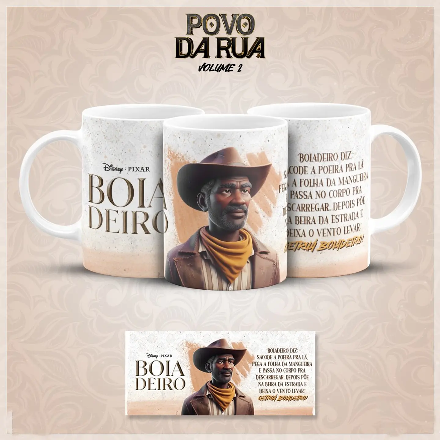 20 Artes para Caneca Povo de Rua Pixar Vol.02 Arquivo em Jpg  16