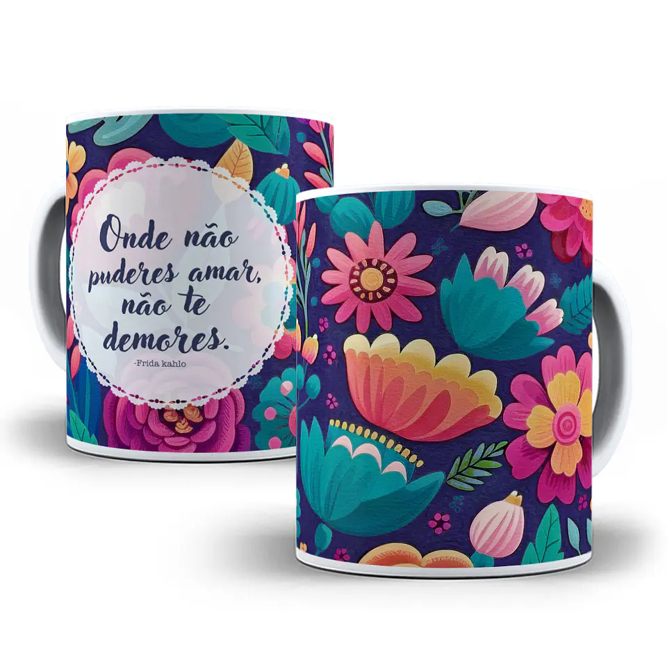 7 Artes para Caneca Frida Kalo Arquivo em Jpg  2