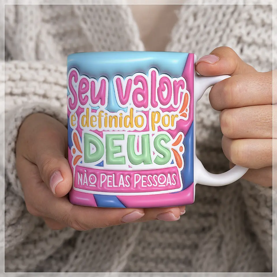 10 Artes para Caneca Frases Cristã Inflados 3d Arquivo em Jpg  4