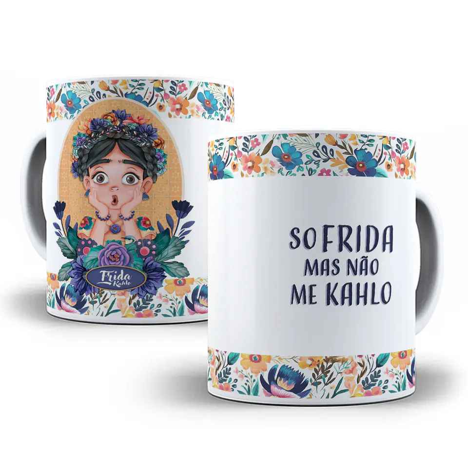 7 Artes para Caneca Frida Kalo Arquivo em Jpg  1