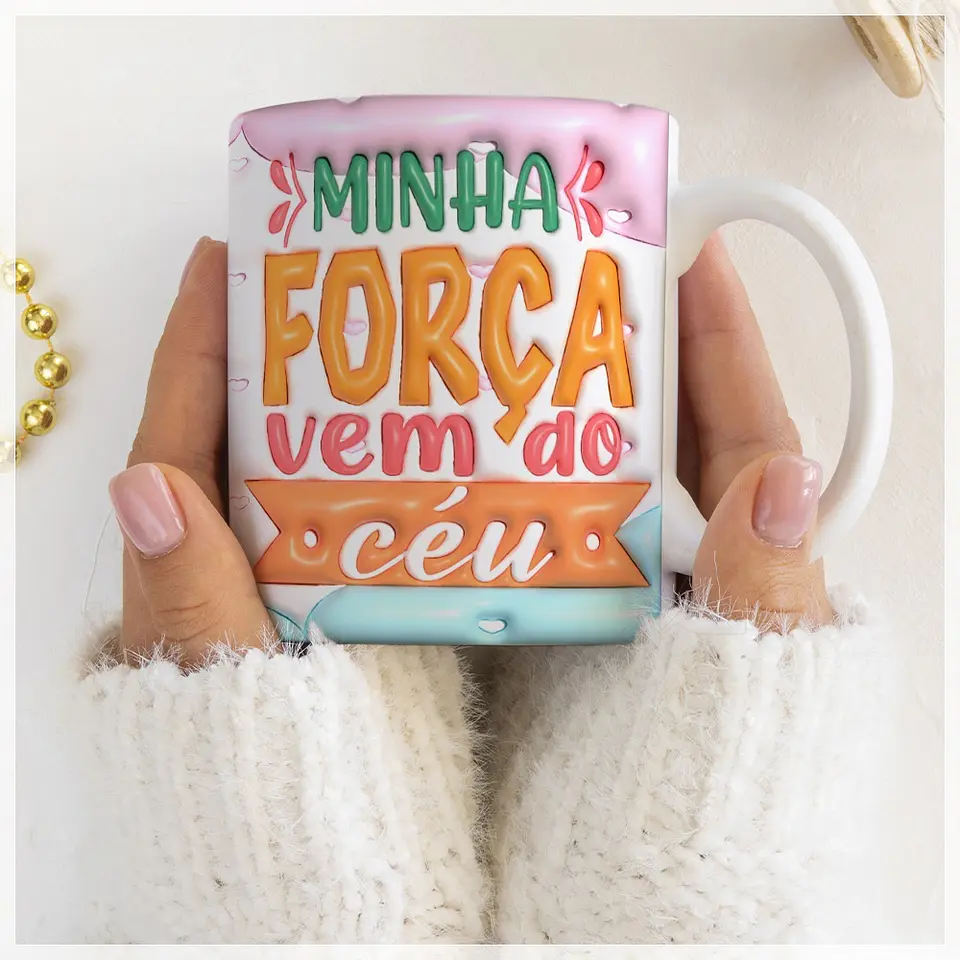 10 Artes para Caneca Frases Cristã Inflados 3d Arquivo em Jpg  6