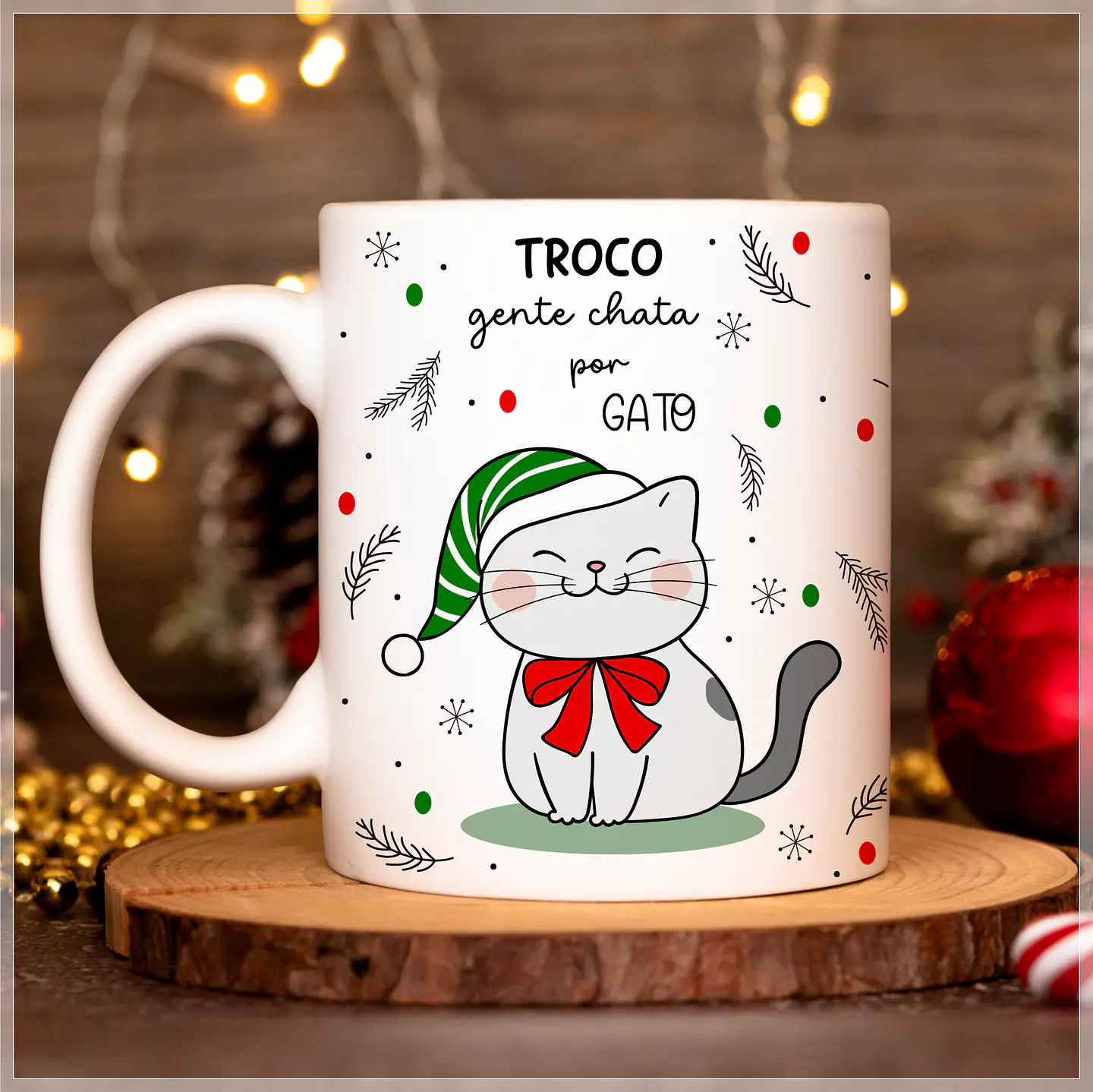 20 Artes para Caneca Gatinhos de Natal Arquivo em Jpg 3