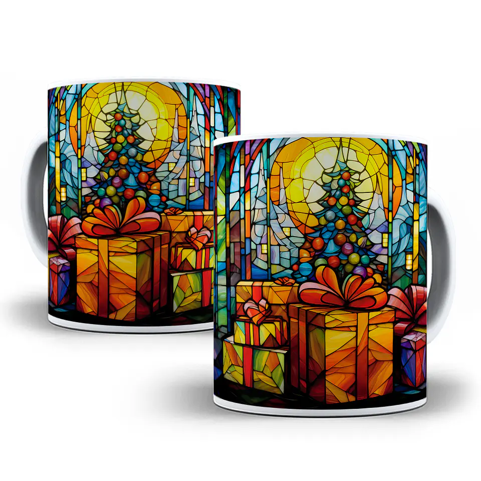 13 Artes para Caneca Arvores Natalino 3d Arquivo em Jpg   6