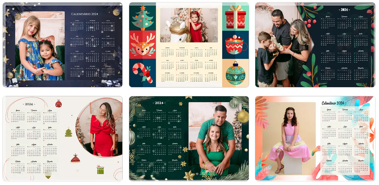 24 Artes para Calendários 2024 em Png 7