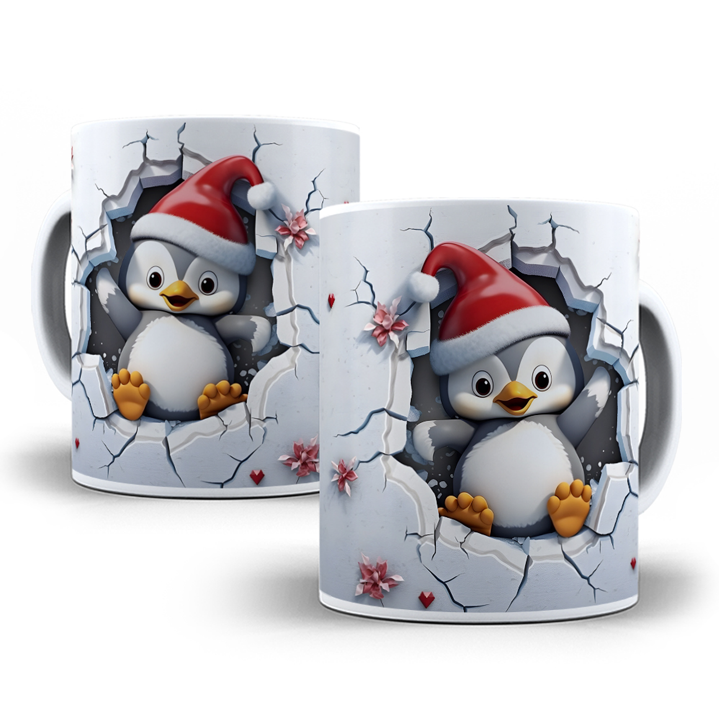 25 Artes para Caneca Animais Natalinos 3D Arquivo em Jpg 5