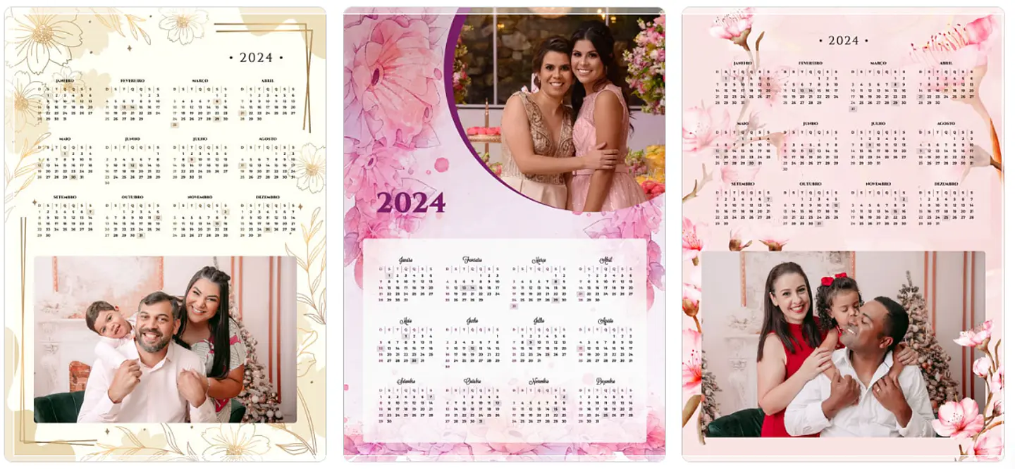 24 Artes para Calendários 2024 em Png 8