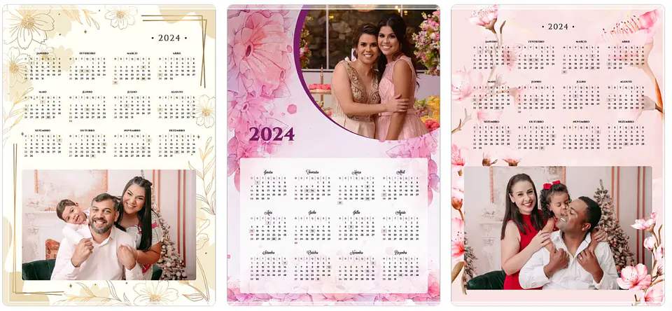 24 Artes para Calendários 2024 em Png 8